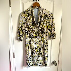 Cowl Neck Work Dress with sleeves